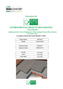 Certificazione ambientale epd pannelli isolanti eco por k150
