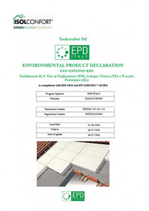 Certificazione ambientale epd lastra polistirene eco espanso k100