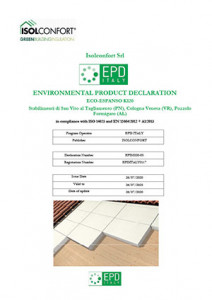 Certificato ambientale epd pannello eps eco espanso k120