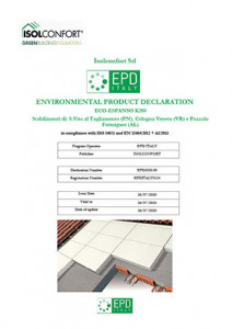 Dichiarazione ambientale epd materiale isolante eco espanso k200